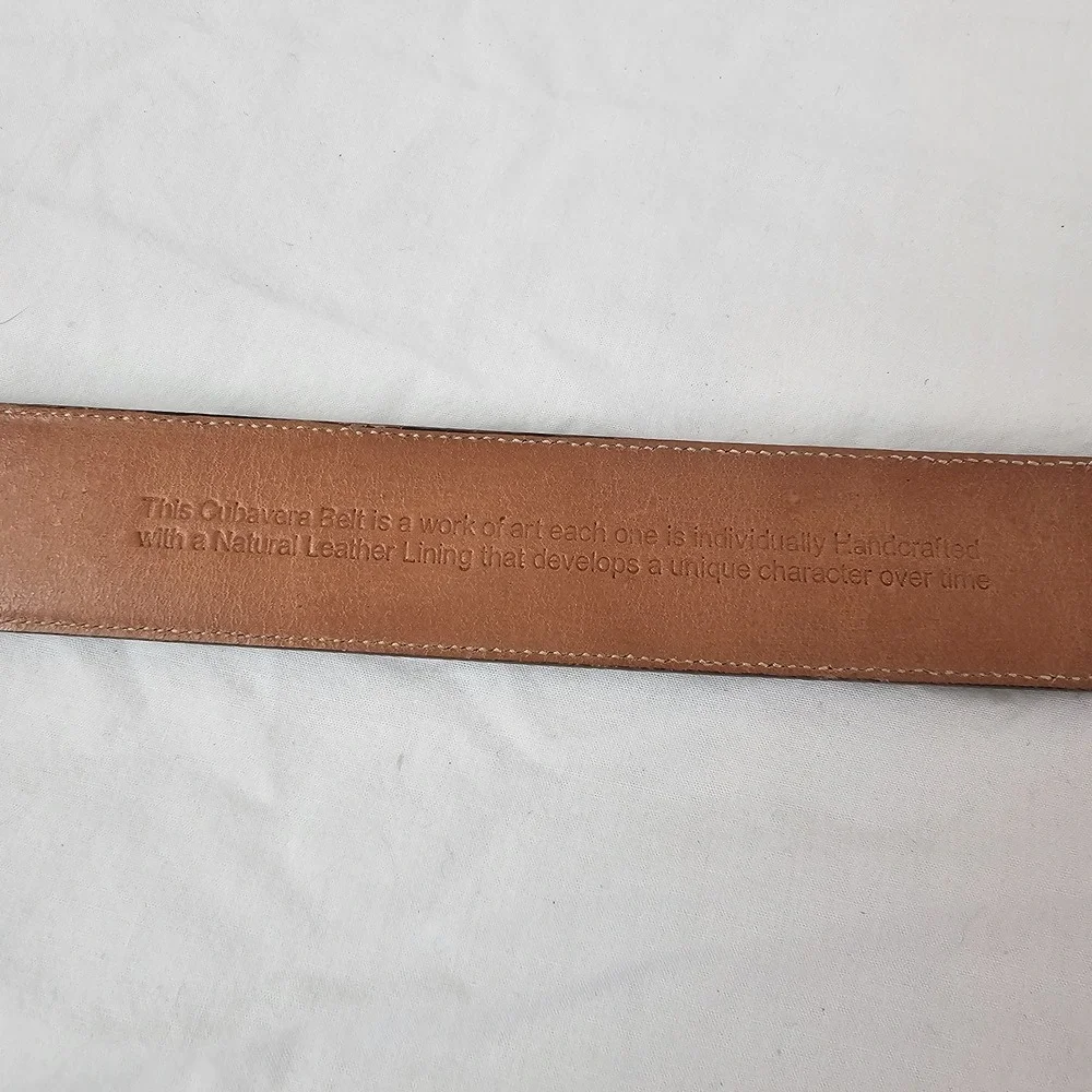 Cubavera Black Cowhide Lined Italian Full Grain Leather Mens Belt IV32003 Sz 36